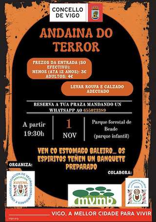 Fechas, información, programa, cartel, imágenes, mapa y ubicación de Andaina do Terror de Beade (2025)  en  Vigo