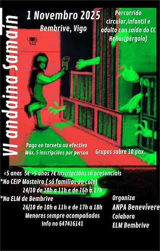 Fechas, información, programa, cartel, imágenes, mapa y ubicación de VI Andaina Samaín de Bembrive (2025)  en  Vigo