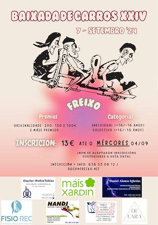 Fechas, información, programa, cartel, imágenes, mapa y ubicación de XXIV Baixada de Carros de Bolas de Freixo   en  Vigo