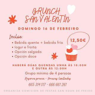 Fechas, información, programa, cartel, imágenes, mapa y ubicación de Brunch de San Valentín de Freixo  en  Vigo