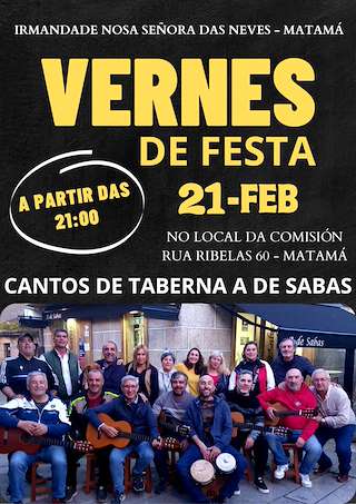 Fechas, información, programa, cartel, imágenes, mapa y ubicación de Cantos de Taberna de Matamá  en  Vigo