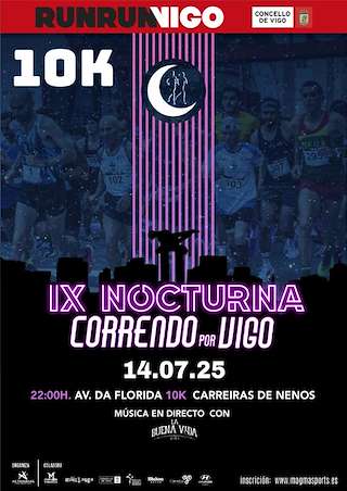 Fechas, información, programa, cartel, imágenes, mapa y ubicación de IX Carreira Nocturna Correndo por Vigo