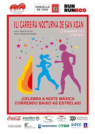 Fechas, información, programa, cartel, imágenes, mapa y ubicación de XLI Carreira Nocturna de San Xoán   en  Vigo