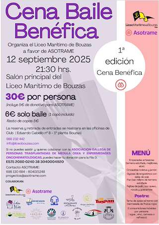 Fechas, información, programa, cartel, imágenes, mapa y ubicación de Cena Baile Benéfica de Bouzas  en  Vigo