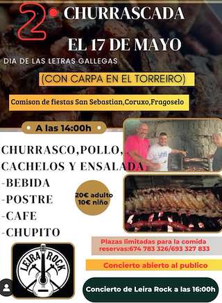 Fechas, información, programa, cartel, imágenes, mapa y ubicación de II Churrascada de San Sebastián de Coruxo  en  Vigo