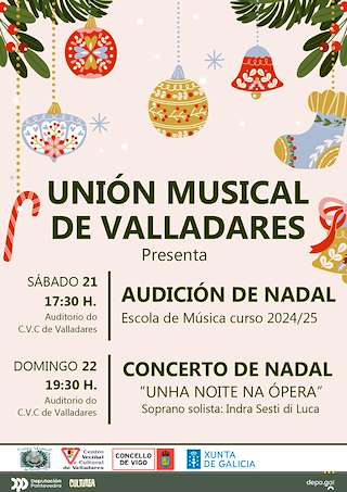 Fechas, información, programa, cartel, imágenes, mapa y ubicación de Concerto de Nadal de Valladares  en  Vigo