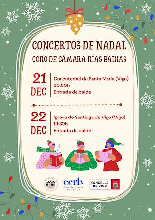 Fechas, información, programa, cartel, imágenes, mapa y ubicación de Concerto de Nadal do Coro de Cámara Rías Baixas  en  Vigo
