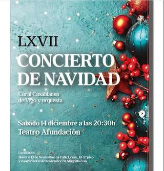 Fechas, información, programa, cartel, imágenes, mapa y ubicación de LXVIII Concierto de Navidad (2025)  en  Vigo