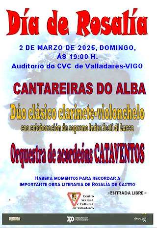 Fechas, información, programa, cartel, imágenes, mapa y ubicación de Día de Rosalía de Valladares  en  Vigo