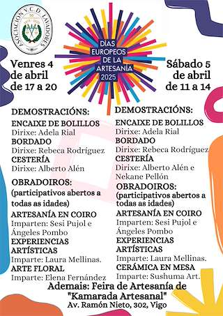 Fechas, información, programa, cartel, imágenes, mapa y ubicación de Días Europeos de la Artesanía  en  Vigo