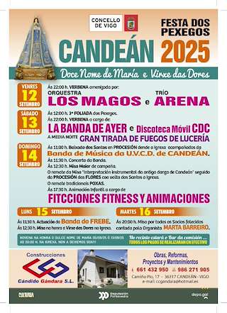Fechas, información, programa, cartel, imágenes, mapa y ubicación de Dulce Nombre de María de Candeán (2026)  en  Vigo