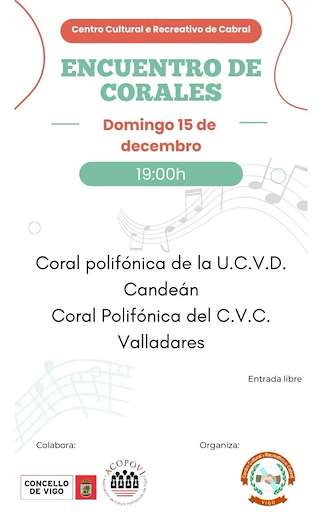 Fechas, información, programa, cartel, imágenes, mapa y ubicación de Encontro de Corais de Cabral  en  Vigo