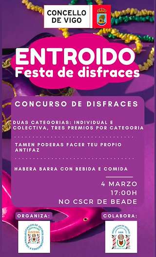 Fechas, información, programa, cartel, imágenes, mapa y ubicación de Entroido de Beade  en  Vigo