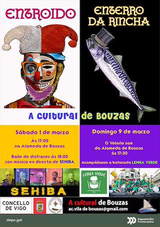 Fechas, información, programa, cartel, imágenes, mapa y ubicación de Entroido de Bouzas  en  Vigo