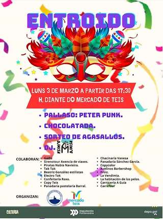 Fechas, información, programa, cartel, imágenes, mapa y ubicación de Entroido de Teis   en  Vigo