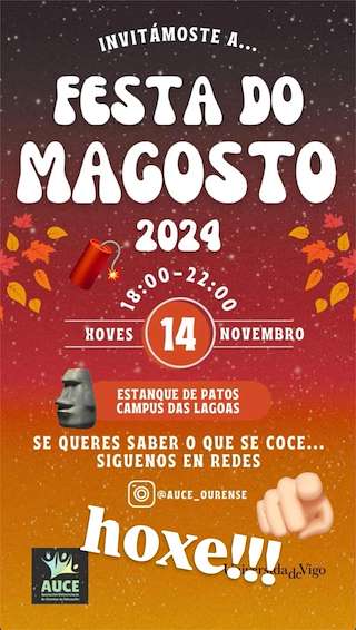 Fechas, información, programa, cartel, imágenes, mapa y ubicación de Festa do Magosto do Campus das Lagoas  en  Vigo