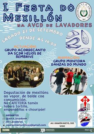 Fechas, información, programa, cartel, imágenes, mapa y ubicación de I Festa do Mexillón de Lavadores   en  Vigo