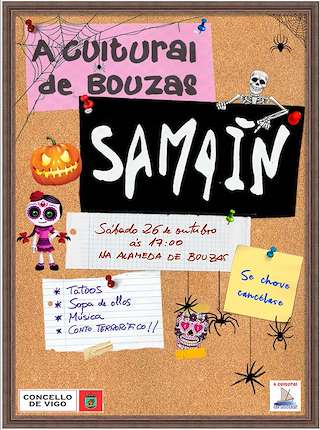 Fechas, información, programa, cartel, imágenes, mapa y ubicación de Festa do Samaín da  Cultural de Bouzas   en  Vigo