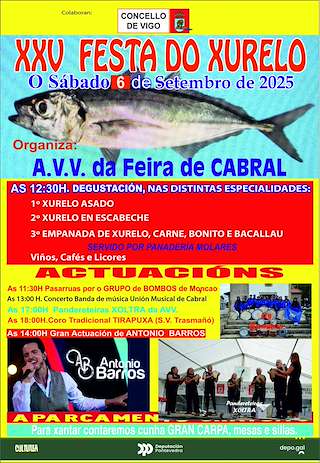 Fechas, información, programa, cartel, imágenes, mapa y ubicación de XXV Festa do Xurelo de Cabral  en  Vigo