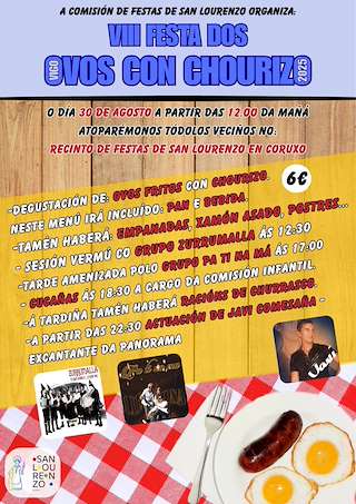 Fechas, información, programa, cartel, imágenes, mapa y ubicación de Festa dos Ovos con Chourizo de Coruxo   en  Vigo