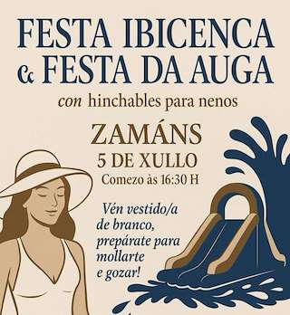 Fechas, información, programa, cartel, imágenes, mapa y ubicación de Festa Ibicenza e Festa da Auga de Zamáns  en  Vigo