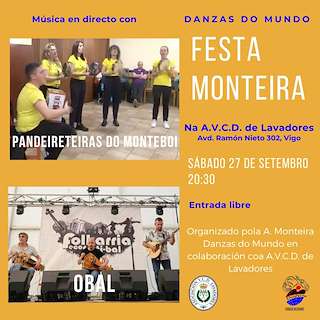 Fechas, información, programa, cartel, imágenes, mapa y ubicación de Festa Monteira de Lavadores  en  Vigo