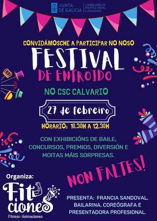 Fechas, información, programa, cartel, imágenes, mapa y ubicación de Festival de Entroido do CSC Calvario  en  Vigo