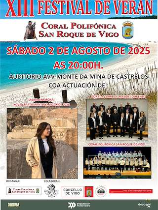 Fechas, información, programa, cartel, imágenes, mapa y ubicación de XIII Festival de Verán de Corais Polifónicas  en  Vigo