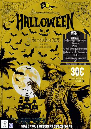 Fechas, información, programa, cartel, imágenes, mapa y ubicación de Fiesta de Halloween del Liceo Marítimo de Bouzas  (2025)  en  Vigo