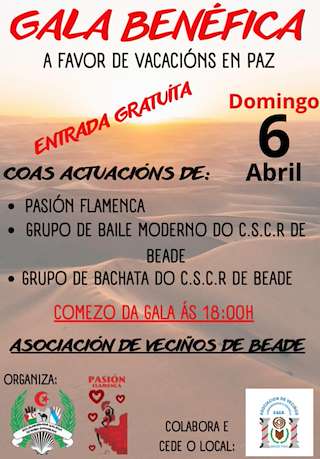 Fechas, información, programa, cartel, imágenes, mapa y ubicación de Gala Benéfica A Favor de Vacacións en Paz   en  Vigo