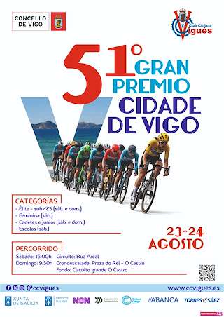 Fechas, información, programa, cartel, imágenes, mapa y ubicación de LI Gran Premio Ciclista   en  Vigo