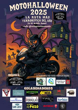 Fechas, información, programa, cartel, imágenes, mapa y ubicación de Halloween Motero (2025)  en  Vigo