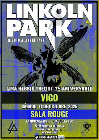 Fechas, información, programa, cartel, imágenes, mapa y ubicación de Linkoln Park - Tributo a Linkin Park (2025)  en  Vigo