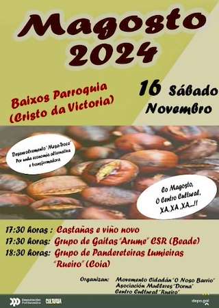 Fechas, información, programa, cartel, imágenes, mapa y ubicación de Magosto de Baixos (2025)  en  Vigo