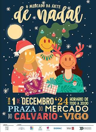 Fechas, información, programa, cartel, imágenes, mapa y ubicación de Mercado da Arte de Nadal do Calvario  en  Vigo