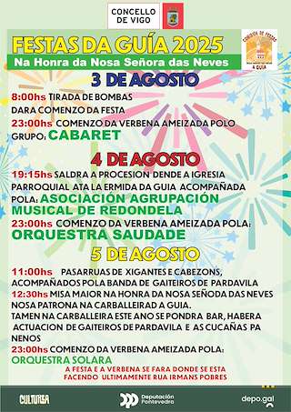 Fechas, información, programa, cartel, imágenes, mapa y ubicación de Nosa Señora das Neves da Guía  en  Vigo