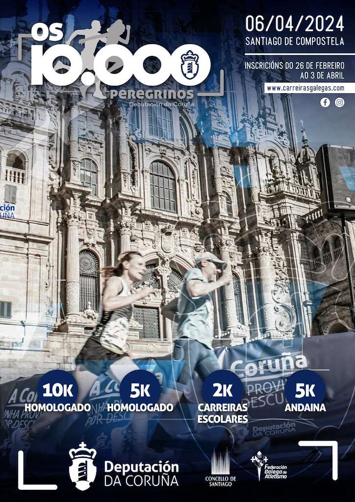 Os 10000 Peregrinos 10K en Santiago de Compostela
