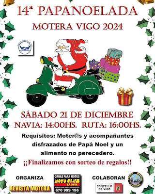 Fechas, información, programa, cartel, imágenes, mapa y ubicación de XIV Papanoelada Motera  en  Vigo