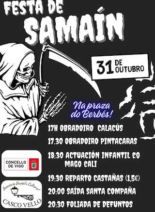 Fechas, información, programa, cartel, imágenes, mapa y ubicación de Samaín do Casco Vello (2025)  en  Vigo