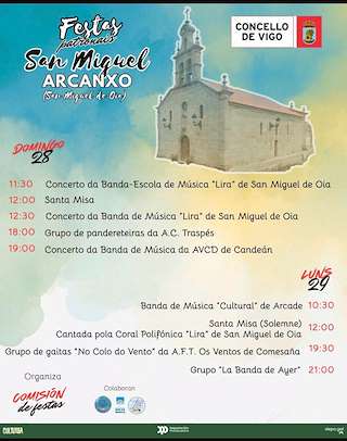 Fechas, información, programa, cartel, imágenes, mapa y ubicación de San Miguel Arcanxo de Oia (2025)  en  Vigo