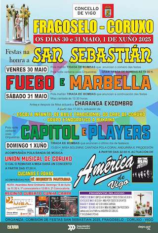 Fechas, información, programa, cartel, imágenes, mapa y ubicación de San Sebastián de Fragoselo  en  Vigo