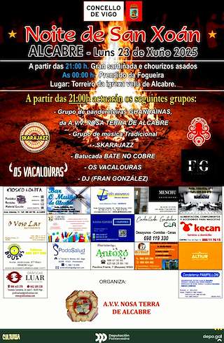 Fechas, información, programa, cartel, imágenes, mapa y ubicación de San Xoán de Alcabre  en  Vigo
