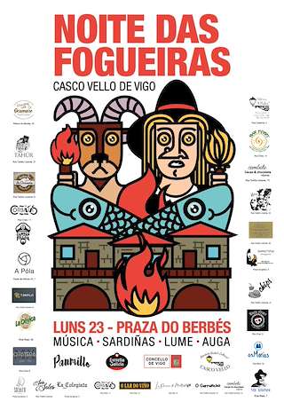 Fechas, información, programa, cartel, imágenes, mapa y ubicación de San Xoán - Noite das Fogueiras do Berbés  en  Vigo