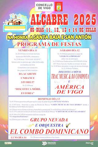 Fechas, información, programa, cartel, imágenes, mapa y ubicación de Santa Baia e San Antón de Alcabre   en  Vigo