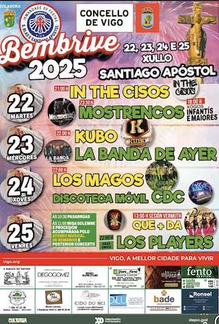 Fechas, información, programa, cartel, imágenes, mapa y ubicación de Santiago Apóstol de Bembrive  en  Vigo