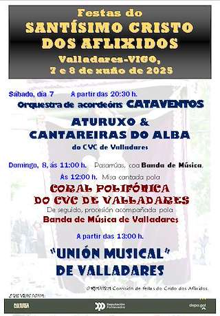 Fechas, información, programa, cartel, imágenes, mapa y ubicación de Santo Cristo dos Aflixidos de Valladares  en  Vigo