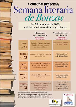 Fechas, información, programa, cartel, imágenes, mapa y ubicación de Semana Literaria de Bouzas (2025)  en  Vigo