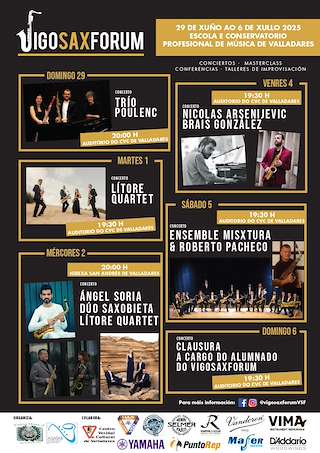 Fechas, información, programa, cartel, imágenes, mapa y ubicación de Vigo Saxforum