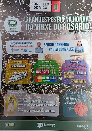 Fechas, información, programa, cartel, imágenes, mapa y ubicación de Virxe do Rosario de San Andrés de Comesaña  en  Vigo