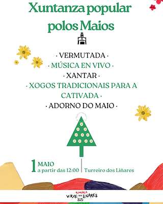 Fechas, información, programa, cartel, imágenes, mapa y ubicación de Xuntanza Popular polos Maios de Liñares  en  Vigo